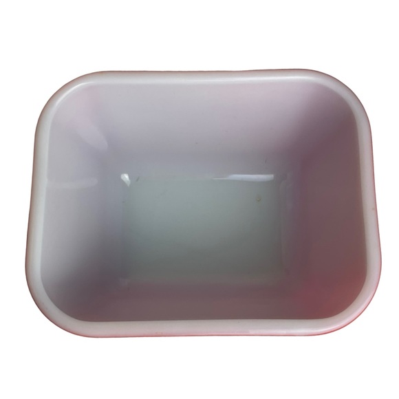 Vintage Pyrex Refriderator Dish Red w/Lid 0501 4"x 3.25" x 2.75" - Picture 3 of 9